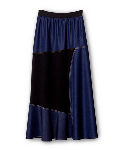 OSMOSIS（オズモーシス）の「切替フレアースカート（スカート・レディース・ブラック/ブルー・ONE SIZE）」の16枚目の写真