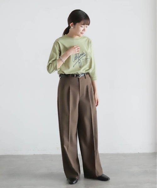 TWグレンチェック タックワイドパンツ | NOMBRE IMPAIR