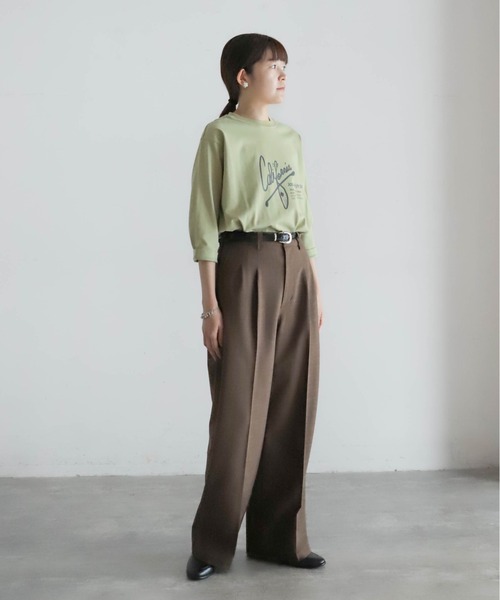 TWグレンチェック タックワイドパンツ | NOMBRE IMPAIR
