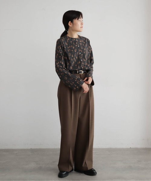 TWグレンチェック タックワイドパンツ | NOMBRE IMPAIR