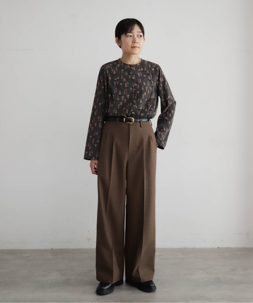 TWグレンチェック タックワイドパンツ | NOMBRE IMPAIR