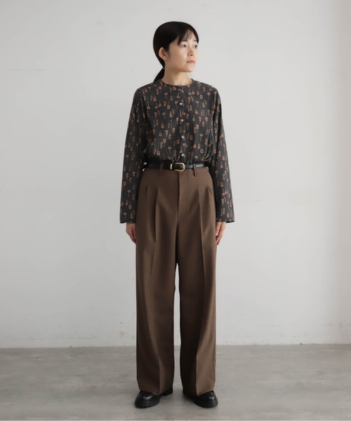 TWグレンチェック タックワイドパンツ | NOMBRE IMPAIR
