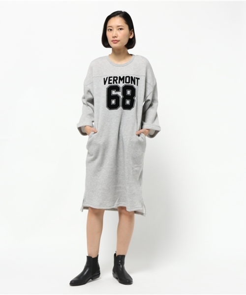 SEVENDAYS=SUNDAY（セブンデイズサンデイ）の「ナンバリング裏起毛　ワンピース（ワンピース・レディース・カーキ/ネイビー/杢グレー・MEDIUM/LARGE）」の13枚目の写真