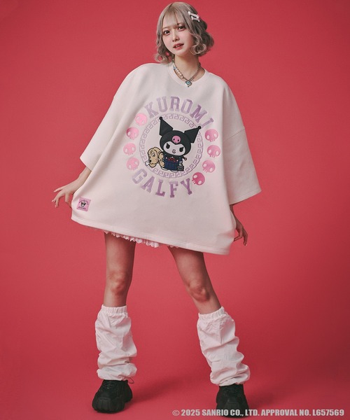 GALFY(ガルフィー)の「【GALFY/ガルフィー】×【KUROMI/クロミ】みんな大好きボンディングBIG TEE(Tシャツ/カットソー・メンズ・パープル/オフホワイト/ブラック・L/XL)」の11枚目の写真