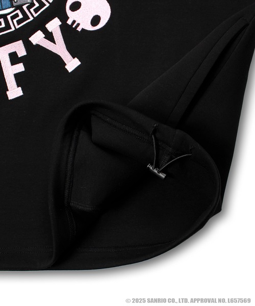 GALFY(ガルフィー)の「【GALFY/ガルフィー】×【KUROMI/クロミ】みんな大好きボンディングBIG TEE(Tシャツ/カットソー・メンズ・パープル/オフホワイト/ブラック・L/XL)」の8枚目の写真