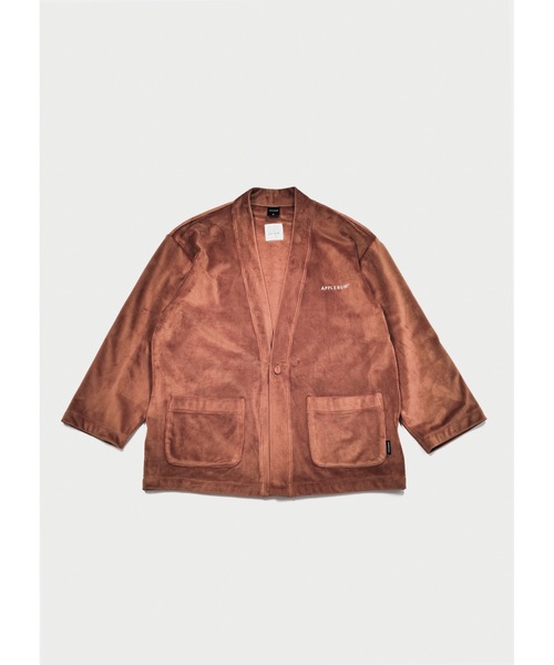 APPLEBUM(アップルバム)の「Velour Cardigan(カーディガン/ボレロ・メンズ・ブラック/キャメル・X-LARGE/LARGE/MEDIUM)」の1枚目の写真