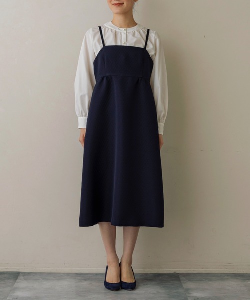 Sono（ソーノ）の「【SONO/ソーノ】キルティングＪＱキャミワンピース（ワンピース・レディース・ネイビー/ブラック・F）」の10枚目の写真