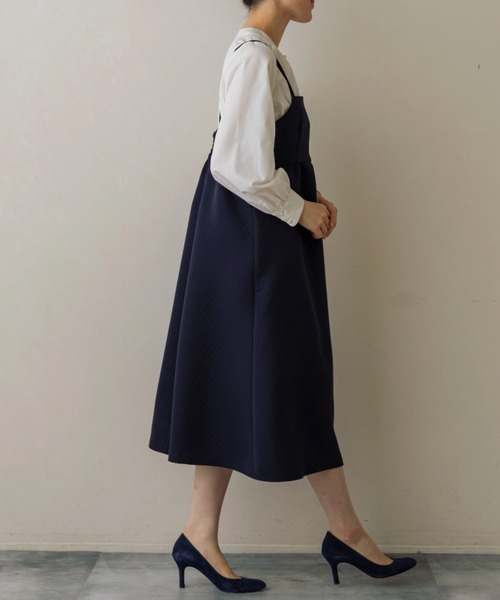 Sono（ソーノ）の「【SONO/ソーノ】キルティングＪＱキャミワンピース（ワンピース・レディース・ネイビー/ブラック・F）」の7枚目の写真