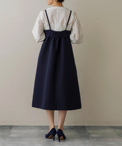 Sono（ソーノ）の「【SONO/ソーノ】キルティングＪＱキャミワンピース（ワンピース・レディース・ネイビー/ブラック・F）」の8枚目の写真