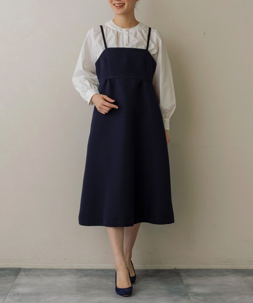 Sono（ソーノ）の「【SONO/ソーノ】キルティングＪＱキャミワンピース（ワンピース・レディース・ネイビー/ブラック・F）」の9枚目の写真