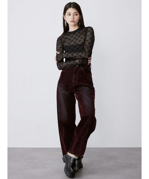 フロッキーバレルレッグデニム【セット販売対象】（デニムパンツ