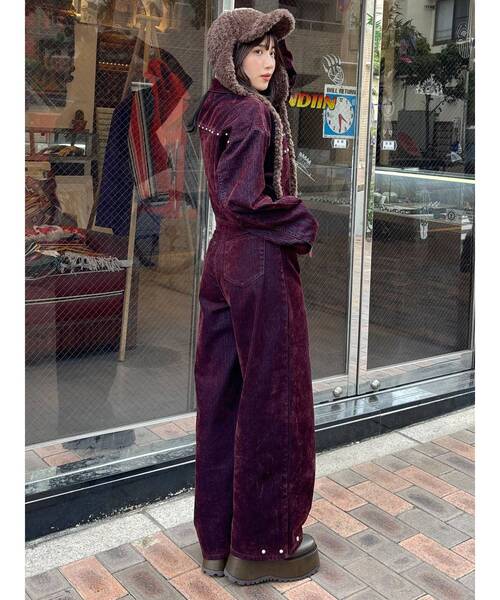 フロッキーバレルレッグデニム【セット販売対象】（デニムパンツ