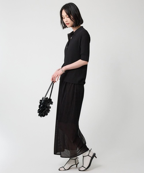 BABYLONE(バビロン)の「ポロ襟リブニット(ニット/セーター・レディース・キャメル/ブラック・フリー)」の7枚目の写真