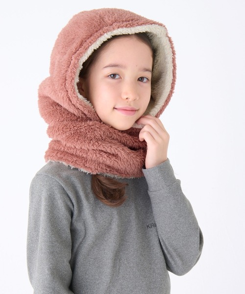 KRIFF MAYER（クリフメイヤー）の「ニンジャりん フード型 ボリューム ネックウォーマー（ネックウォーマー/スヌード・キッズ・オフホワイト/グレー/ブルー/カーキ/サックスブルー/バーガンディー/カラフル/レオパード/モカ/カモフラージュ・MEDIUM/LARGE）」の20枚目の写真