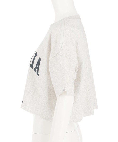 ANAP(アナップ)の「ミニ裏毛カレッジロゴ クロップドTシャツ(Tシャツ/カットソー・レディース・ネイビー/ライトグレー/イエロー・FREE)」の7枚目の写真