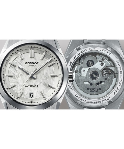 EDIFICE(CASIO)(エディフィス)の「メカニカル3針デイト / EFK-100YD-7AJF(アナログ腕時計・メンズ・ホワイト×シルバー・FREE)」の4枚目の写真