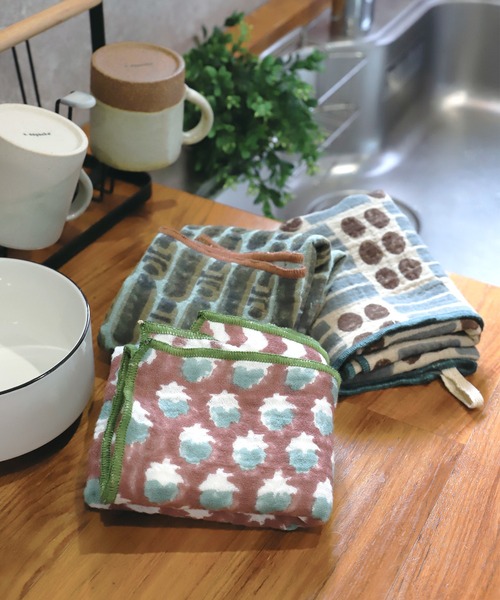 a.depeche（アデペシュ）の「【a.depeche/アデペシュ】キッチンクロス　kha-na kitchen cloth KIICHIGO　おしゃれなギフトに最適！（ランチョンマット/テーブルウェア・レディース・ピンク・FREE）」の9枚目の写真