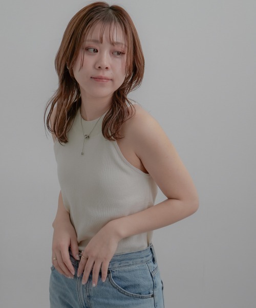 nissen(ニッセン)の「カップ付きアメスリニット(ニット/セーター・レディース・ブラック/グレー/オフホワイト/パープル・S/M/L/LL)」の9枚目の写真