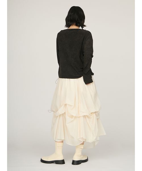 emmi(エミ)の「タックドロストボリュームスカート(スカート・レディース・ホワイト/ライトグレー/ブラック・0/1)」の22枚目の写真