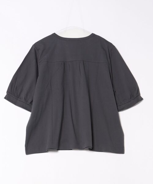 SUPER HAKKA（スーパーハッカ）の「コットンローンコード刺繍＋ビーズ＋天竺カットソー（Tシャツ/カットソー・レディース・オフホワイト/グレー/マスタード・FREE）」の4枚目の写真