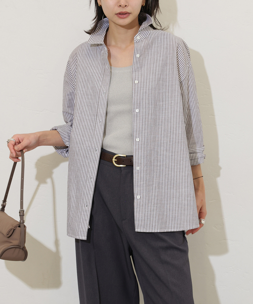 JOURNAL STANDARD（ジャーナルスタンダード）の「《追加4》Uネックニットタンク（タンクトップ・レディース・チャコールグレー/アイボリー/ネイビー・FREE）」の6枚目の写真