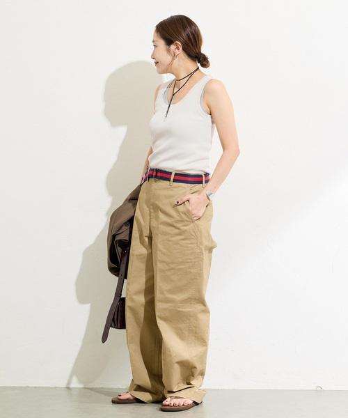 JOURNAL STANDARD（ジャーナルスタンダード）の「《追加4》Uネックニットタンク（タンクトップ・レディース・チャコールグレー/アイボリー/ネイビー・FREE）」の9枚目の写真