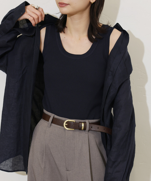 JOURNAL STANDARD（ジャーナルスタンダード）の「《追加4》Uネックニットタンク（タンクトップ・レディース・チャコールグレー/アイボリー/ネイビー・FREE）」の19枚目の写真