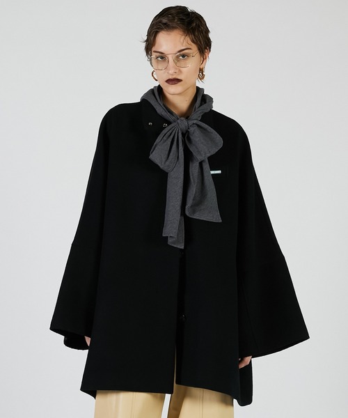 PRANK PROJECT（プランクプロジェクト）の「マフラー付きポンチョコート / Poncho Coat with Scarf（その他アウター・レディース・イエロー/グレー/ブラック・FREE）」の2枚目の写真