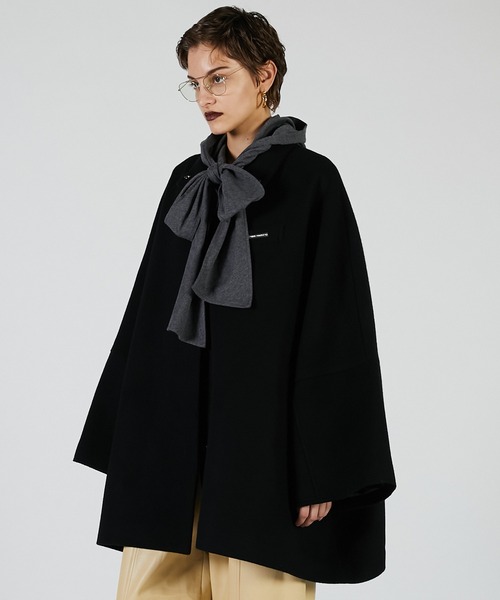 PRANK PROJECT（プランクプロジェクト）の「マフラー付きポンチョコート / Poncho Coat with Scarf（その他アウター・レディース・イエロー/グレー/ブラック・FREE）」の8枚目の写真