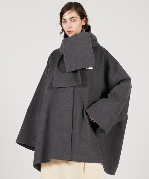 マフラー付きポンチョコート / Poncho Coat with Scarf（その他