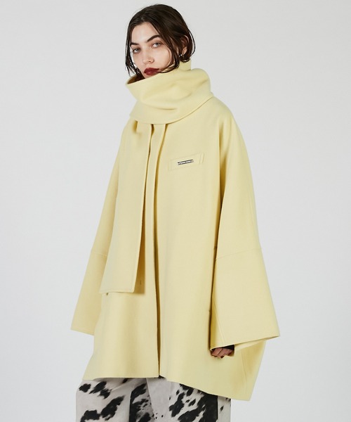 PRANK PROJECT（プランクプロジェクト）の「マフラー付きポンチョコート / Poncho Coat with Scarf（その他アウター・レディース・イエロー/グレー/ブラック・FREE）」の11枚目の写真