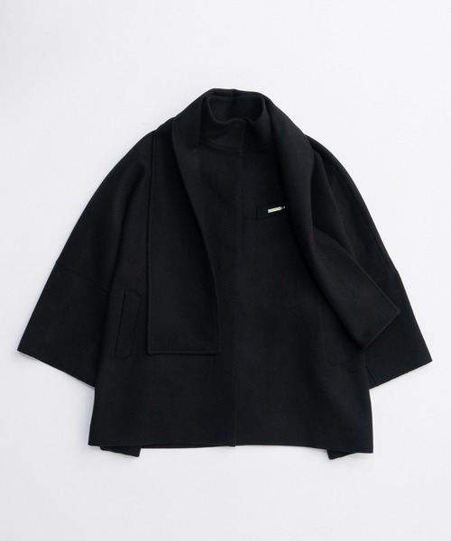 PRANK PROJECT（プランクプロジェクト）の「マフラー付きポンチョコート / Poncho Coat with Scarf（その他アウター・レディース・イエロー/グレー/ブラック・FREE）」の19枚目の写真