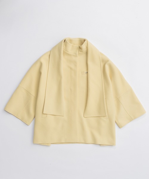 PRANK PROJECT（プランクプロジェクト）の「マフラー付きポンチョコート / Poncho Coat with Scarf（その他アウター・レディース・イエロー/グレー/ブラック・FREE）」の20枚目の写真