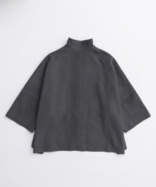 セール】マフラー付きポンチョコート / Poncho Coat with Scarf