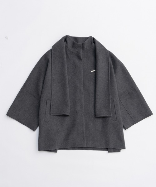 PRANK PROJECT（プランクプロジェクト）の「マフラー付きポンチョコート / Poncho Coat with Scarf（その他アウター・レディース・イエロー/グレー/ブラック・FREE）」の22枚目の写真