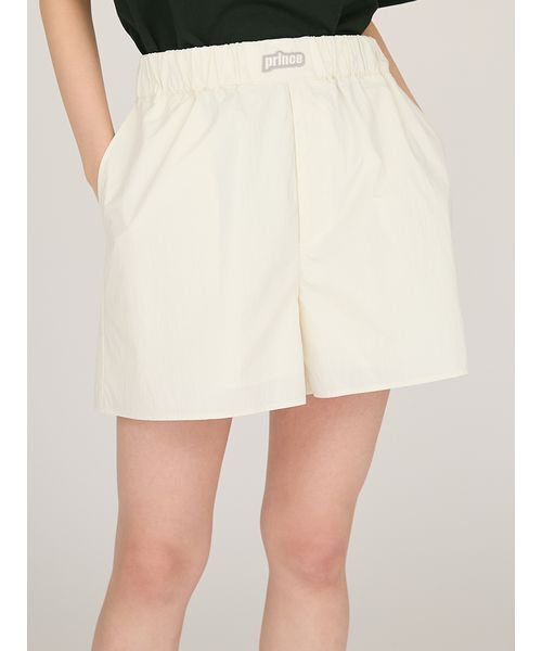 emmi(エミ)の「【ONLINE限定カラー】【prince|emmi】ナイロンハーフパンツ(デニムパンツ・レディース・ブラウン/ネイビー/アイボリー・F)」の4枚目の写真