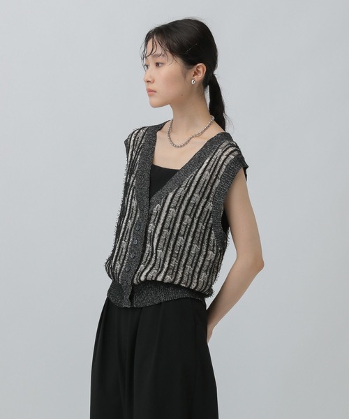 LEPSIM（レプシィム）の「12ゲージフリンジベスト　579229（ベスト・レディース・ブラック/イエロー/ブラウン・FREE）」の6枚目の写真