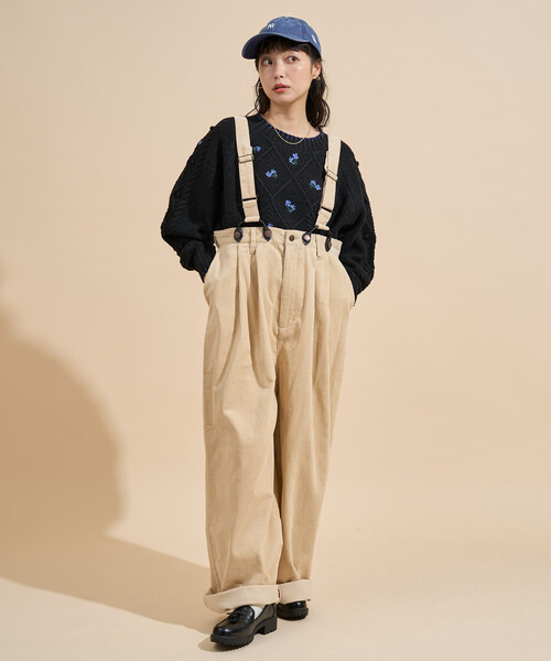 RED KAP サスペンダー付きパンツ ベージュ FREAK'S STORE チノパン RED KAP × STORE/レッドキャップ 別注