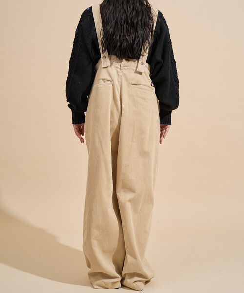 FREAK'S STORE（フリークスストア）の「RED KAP × FREAK'S STORE/レッドキャップ 別注 コーデュロイ サスペンダー付き ビッグ2タックパンツ/コーデュロイワイドパンツ（その他パンツ・レディース・ナチュラル/ネイビー/ブラウン・ﾌﾘ-）」の19枚目の写真