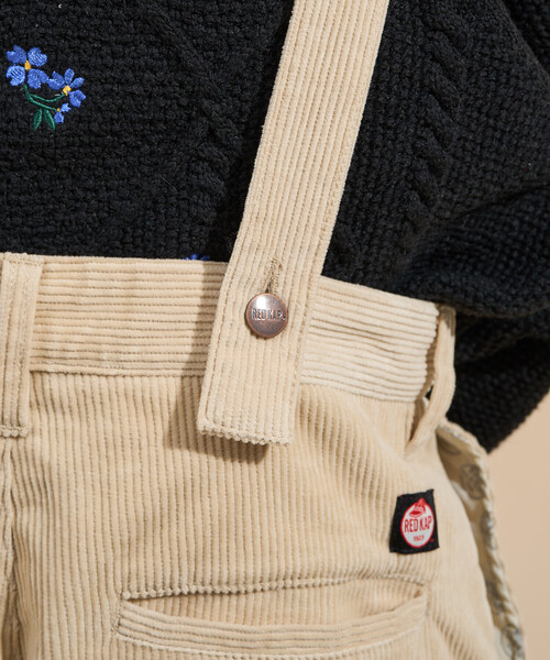FREAK'S STORE（フリークスストア）の「RED KAP × FREAK'S STORE/レッドキャップ 別注 コーデュロイ サスペンダー付き ビッグ2タックパンツ/コーデュロイワイドパンツ（その他パンツ・レディース・ナチュラル/ネイビー/ブラウン・ﾌﾘ-）」の20枚目の写真