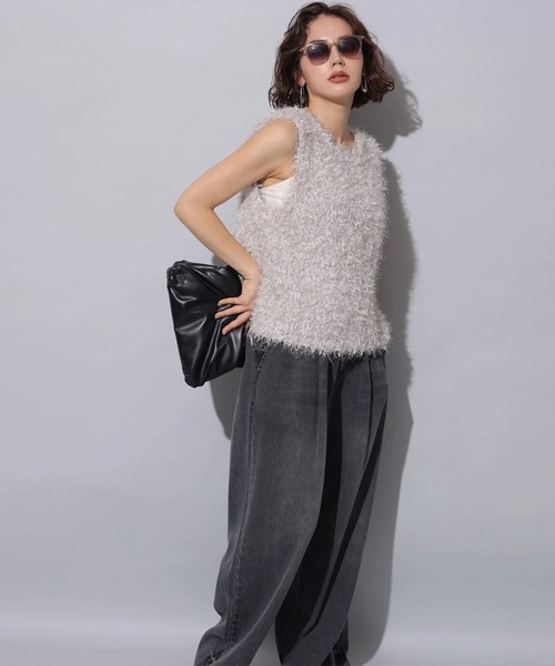 Arpege story(アルページュストーリー)の「テンセル混ドロストデニムパンツ(その他パンツ・レディース・ブラック/ベージュ・0/2/1)」の18枚目の写真
