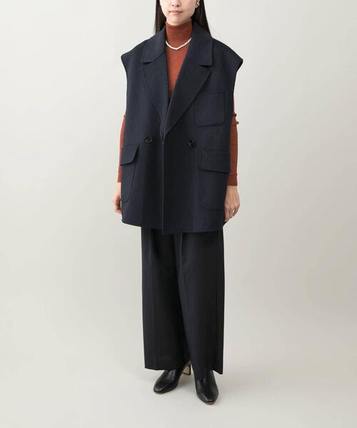 URBAN RESEARCH ROSSO WOMEN（アーバンリサーチ　ロッソ）の「『一部別注カラー』YENN　DOUBLE FACE VEST JACKET（その他アウター・レディース・ネイビー/カーキ・FREE）」の19枚目の写真