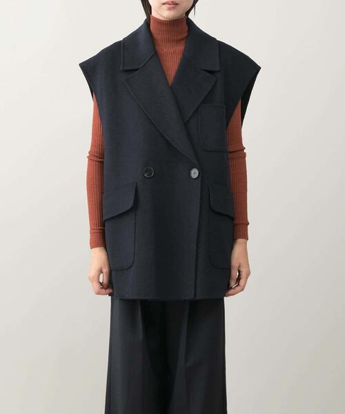 URBAN RESEARCH ROSSO WOMEN（アーバンリサーチ　ロッソ）の「『一部別注カラー』YENN　DOUBLE FACE VEST JACKET（その他アウター・レディース・ネイビー/カーキ・FREE）」の18枚目の写真
