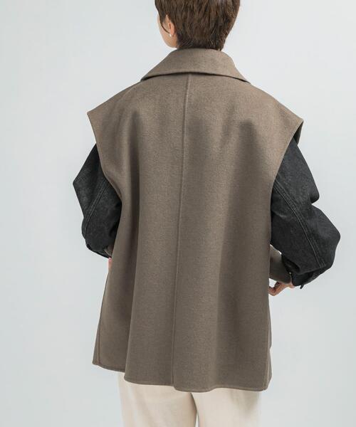 URBAN RESEARCH ROSSO WOMEN（アーバンリサーチ　ロッソ）の「『一部別注カラー』YENN　DOUBLE FACE VEST JACKET（その他アウター・レディース・ネイビー/カーキ・FREE）」の7枚目の写真