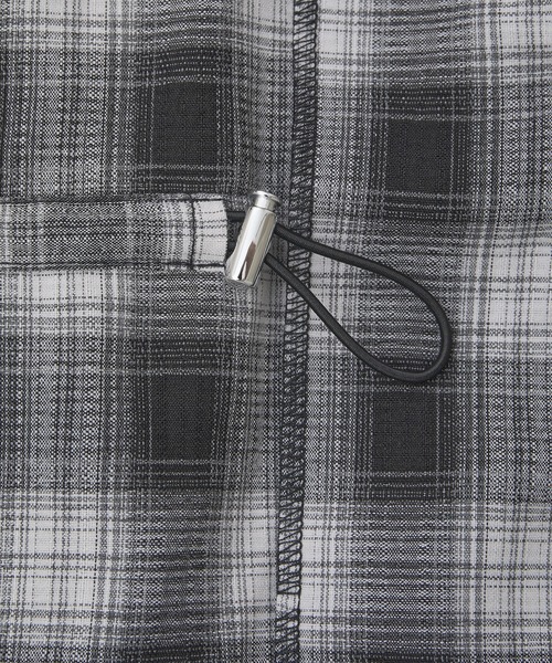 Green　Parks（グリーンパークス）の「チェック5分袖ジャケット（テーラードジャケット・レディース・ベージュ/ブラック・FREE）」の4枚目の写真