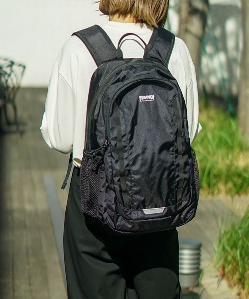 THRASHER(スラッシャー)の「【THRASHER/スラッシャー】Back Pack 25L 撥水加工 リフレクター バックパック(バックパック/リュック・メンズ・ブラック/ブラック×ホワイト・FREE)」の10枚目の写真
