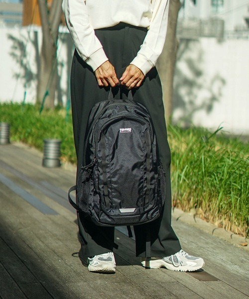 THRASHER(スラッシャー)の「【THRASHER/スラッシャー】Back Pack 25L 撥水加工 リフレクター バックパック(バックパック/リュック・メンズ・ブラック/ブラック×ホワイト・FREE)」の7枚目の写真