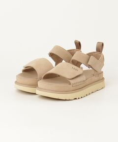 25 UGG ベージュ サンダル アグ UGG アグ 厚底 サンダル ゴールデンスターハイ スライド