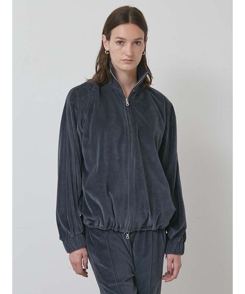 styling/（スタイリング）の「【セットアップ対応】ジップアップベロアブルゾン（ブルゾン・レディース・ベージュ/オレンジ/ダークブルー・F）」の7枚目の写真