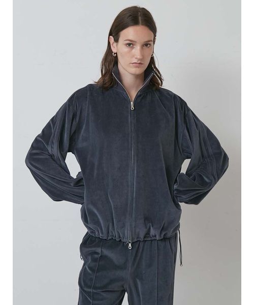 styling/（スタイリング）の「【セットアップ対応】ジップアップベロアブルゾン（ブルゾン・レディース・ベージュ/オレンジ/ダークブルー・F）」の8枚目の写真